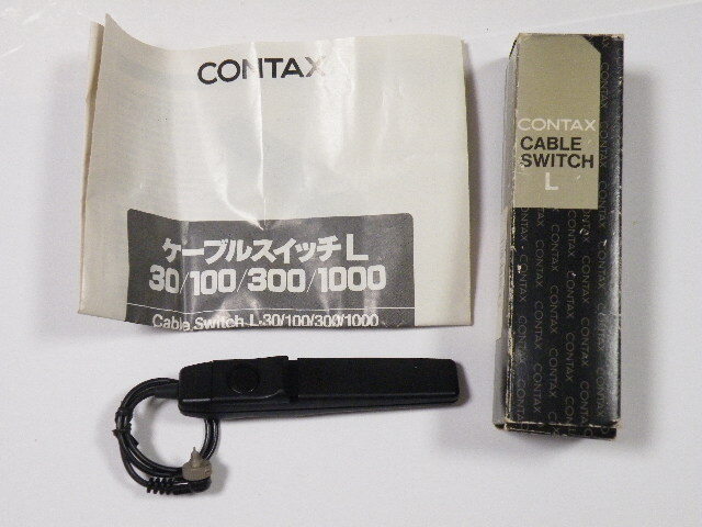 ◎ CONTAX CABLE SWITCH L-30 コンタックス 純正 ケーブルスイッチ レリーズ 30cm 説明書付拍卖