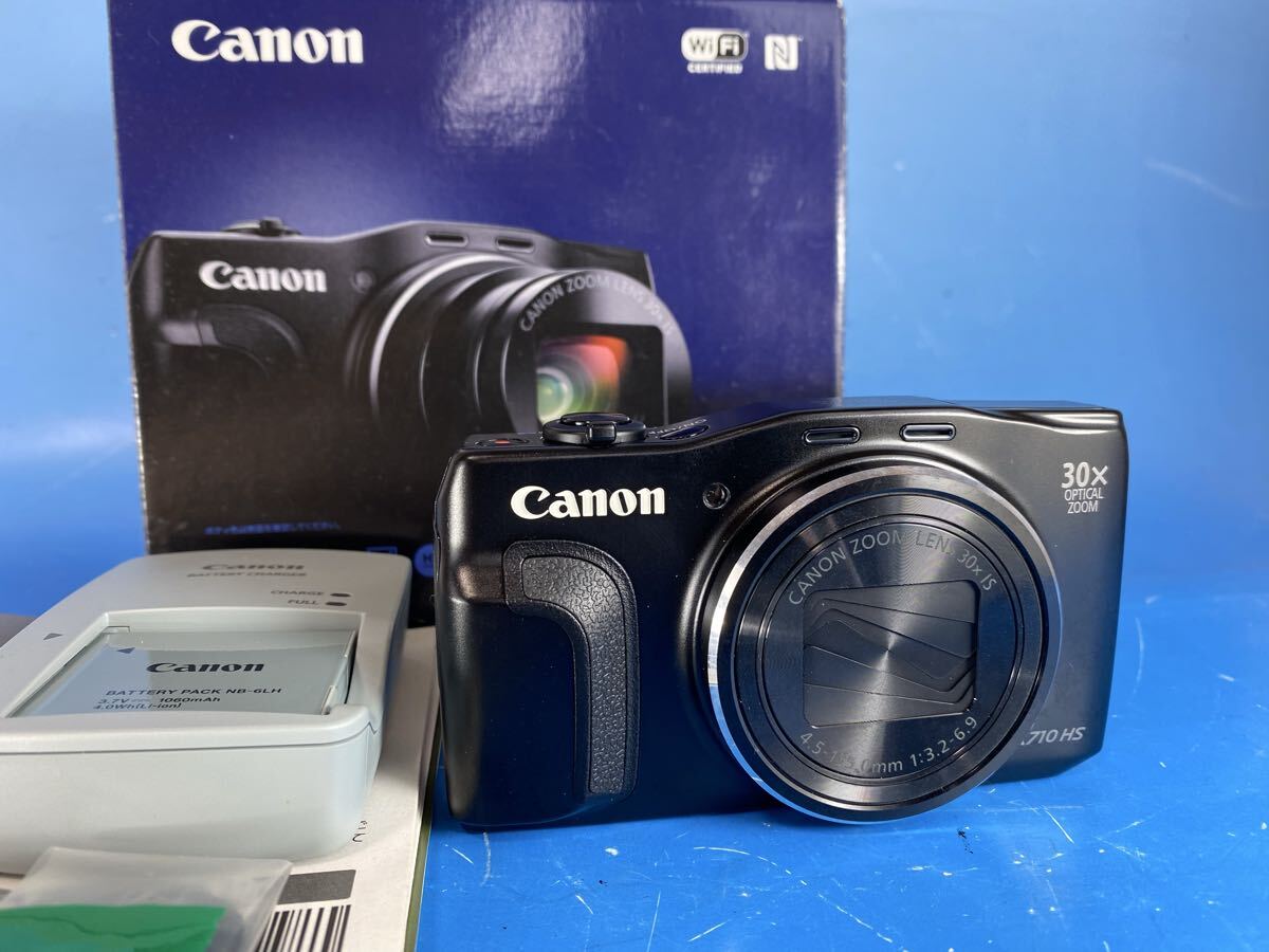 【美品】Canon Power Shot SX710HS 30X OPTICAL ZOOM PSSX710HSBK 箱・説明書・充電器・バッテリー2個付き コンパクトデジタルカメラ拍卖