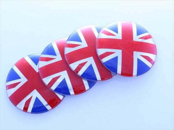 BMW MINI ミニ ユニオンジャック ホイール キャップ ステッカー 4枚入り 52mm センター シール エンブレム MINI COOPER ミニクーパー拍卖