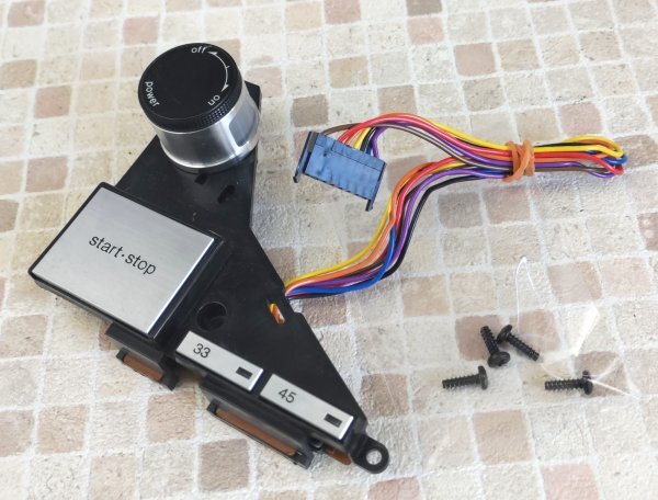 Technics テクニクス SL-1200MK3 ターンテーブル 電源スイッチ 再生/停止/回転数切換 ユニット 基板 〇 動作OK ねじ付属拍卖