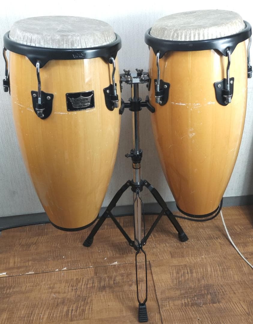 REMO/レモ コンガ ペア CROWN PERCUSSION ★スタンド付属拍卖