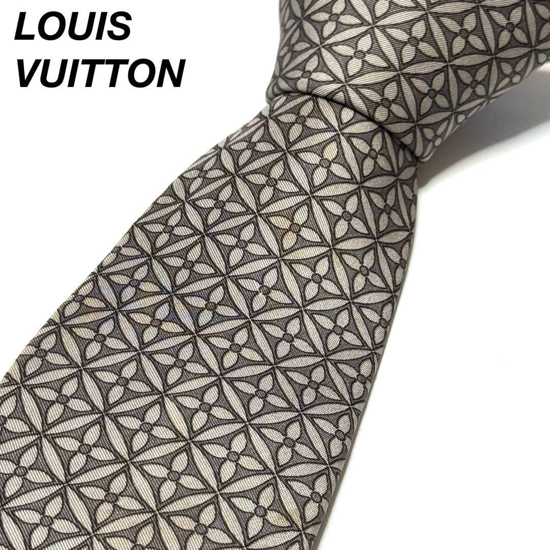 LOUIS VUITTON 家紋柄 ブラウン ネクタイ 0644e05拍卖