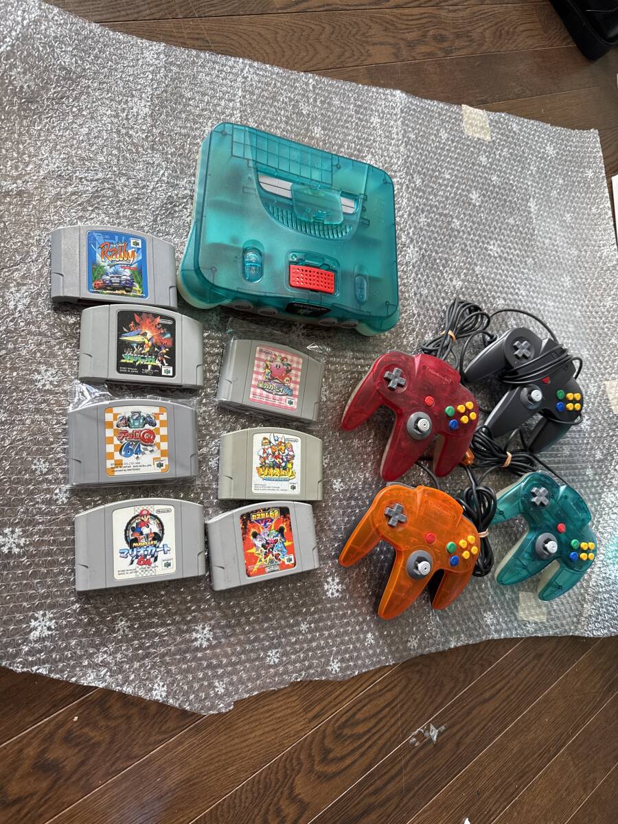 ニンテンドー64 本体 アダプターとAVケーブル欠品 & ソフト7個 即決 難あり拍卖
