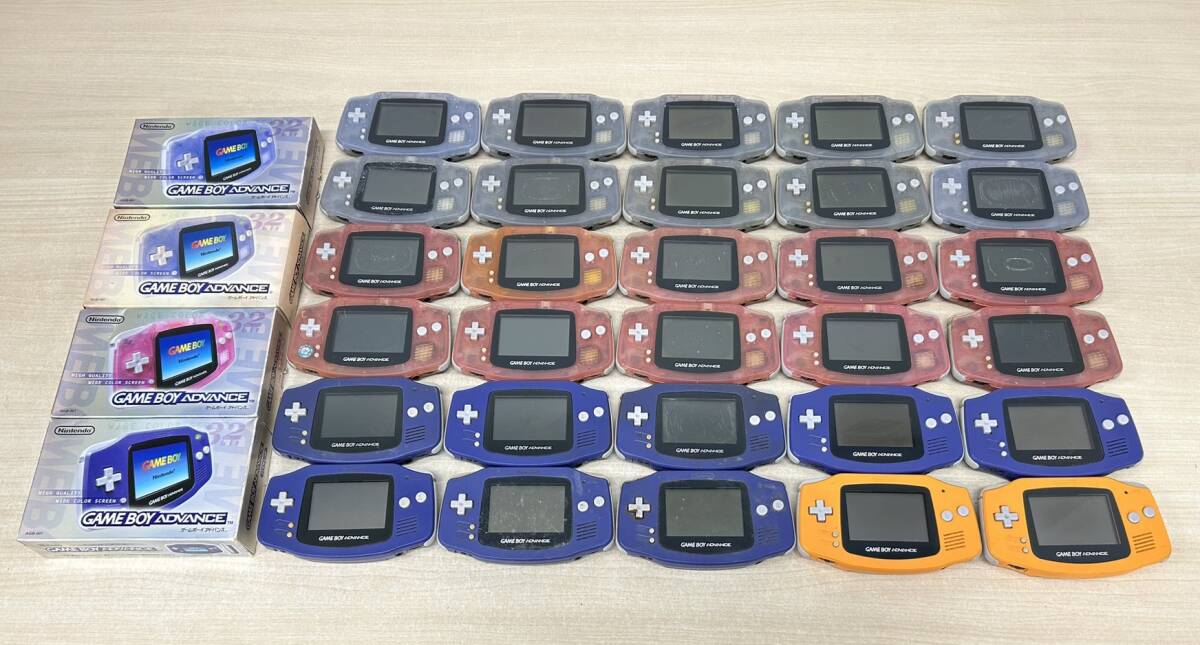 Nintendo GBA ゲームボーイアドバンス 箱付き 4台 箱無し 26台 計30台 まとめ売り N-8拍卖