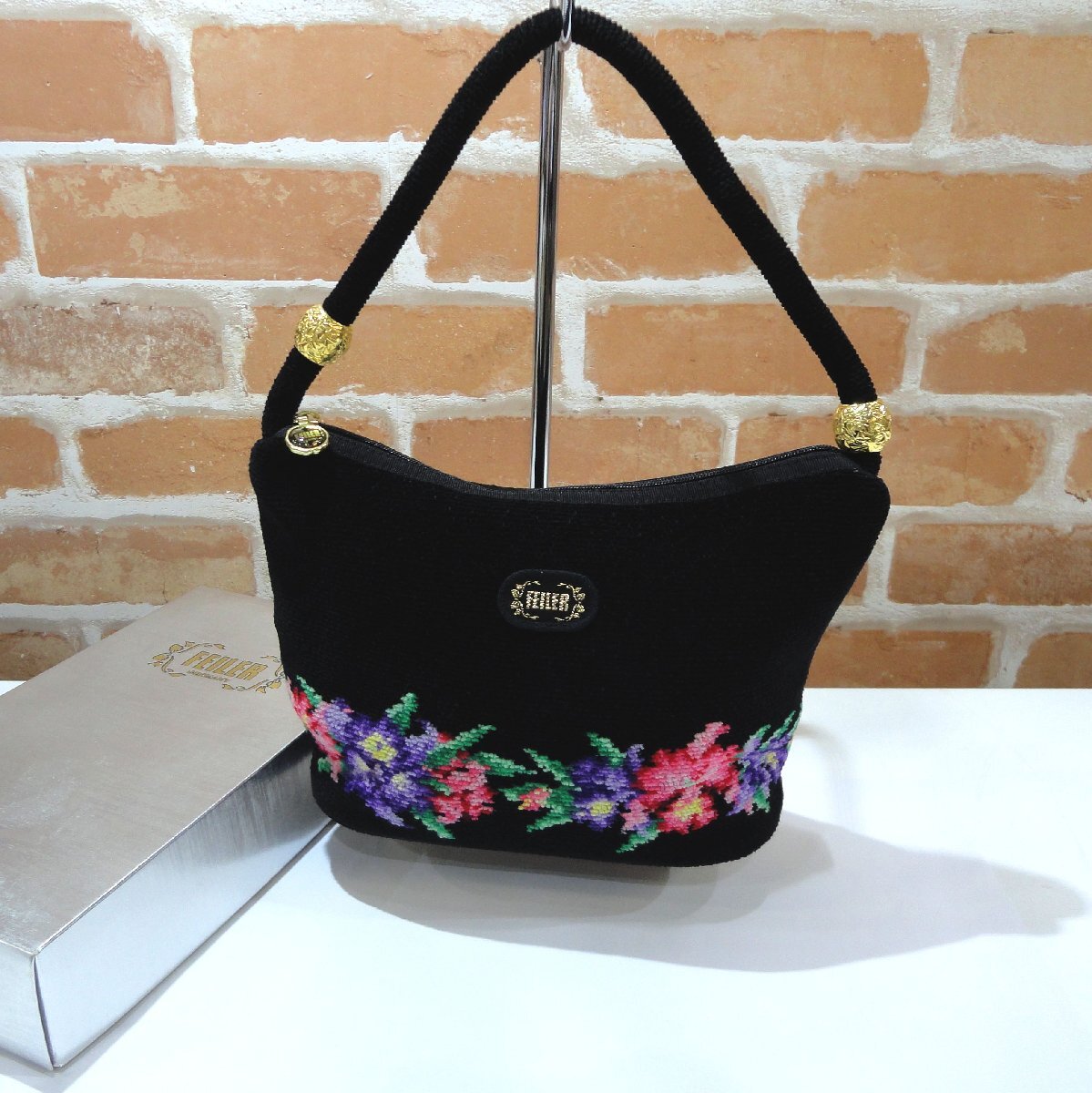 A454 美品 フェイラー FEILER ハンドバッグ ファスナー開閉拍卖