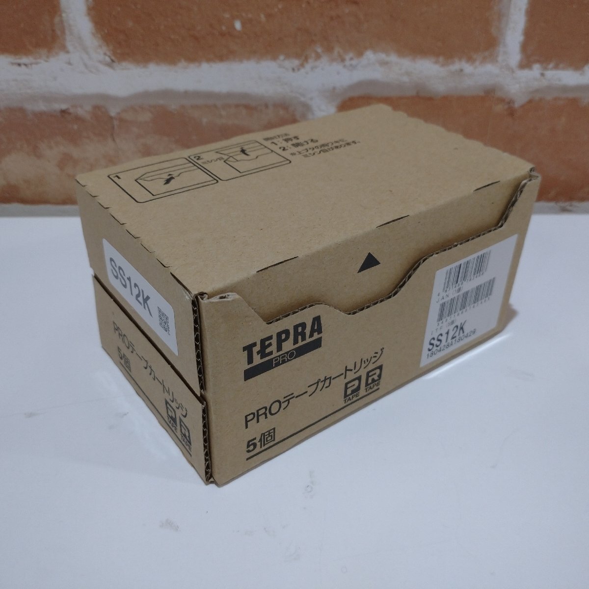 新品 未使用 未開封 テプラ TEPRA PRO テープカートリッジ SS12K スタンダード 幅12mm 白 5個 1箱 テープ カートリッジ KINGJIM キングジム拍卖