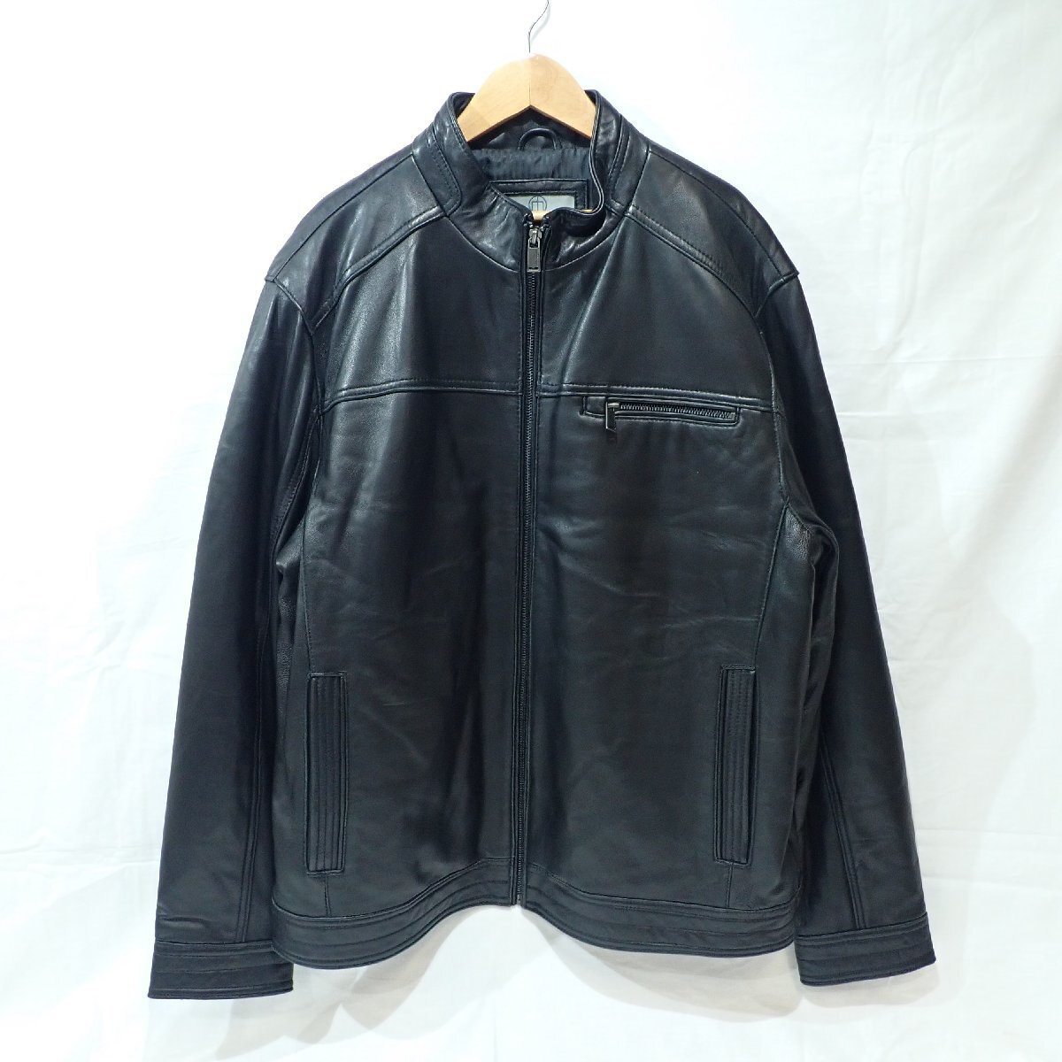 A518T 美品 Boston Harbour ボストンハーバー シープスキン レザージャケット L/Gサイズ 羊皮 ライダース拍卖