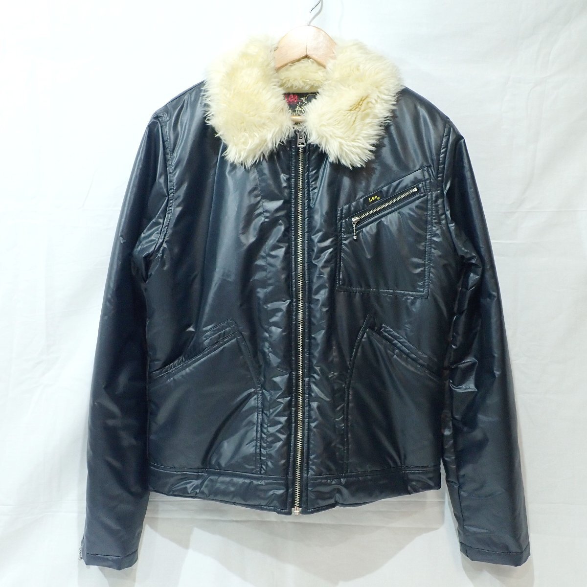 A519T Lee OUTERWEAR 中綿ジップブルゾン Mサイズ ユニバーサル社 コの字留めジッパー リー アウターウェア 裏ボア ファー 古着拍卖