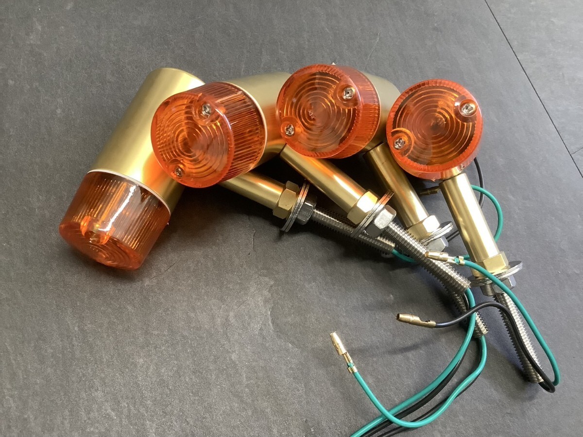 希少 真鍮ウインカー 検 イノウエ キジマ ヨーロピアン z1 z2 Z400FX KH ZRX SS cb four gs400 gt380 SR CB250T CB400F ハーレー BEET拍卖