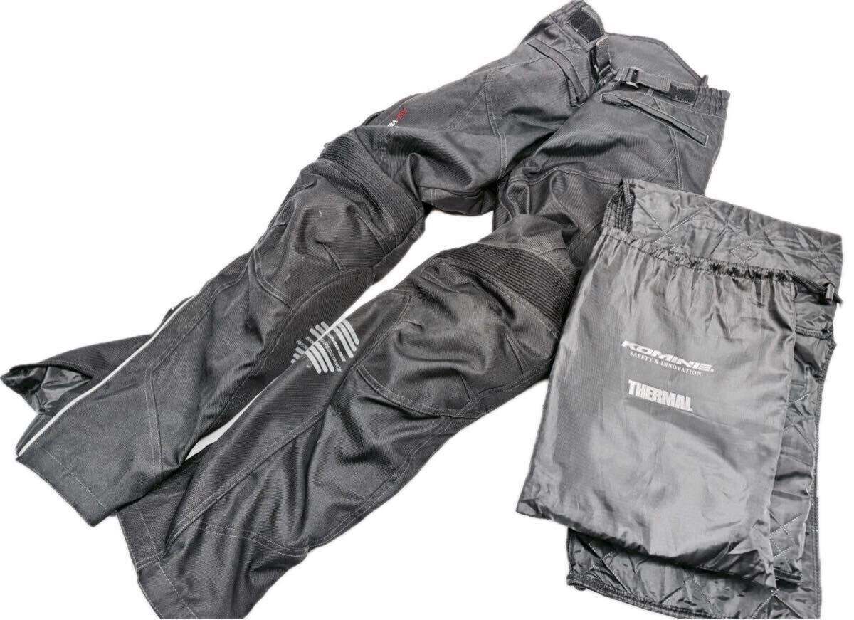 ① KOMINE コミネ ライディングパンツ ウィンター サーマルパンツ セット Sサイズ拍卖