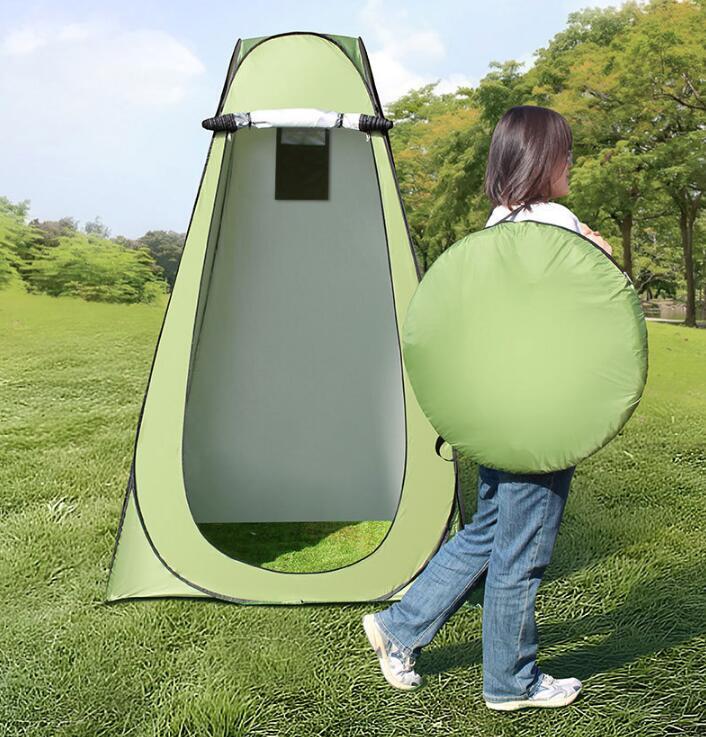 新入荷着替えテント ポップアップ式 簡易トイレ シャワー室 1人用 軽量 簡単 約1㎡ 高さ190㎝ フルクローズ 防水 収納袋付き拍卖