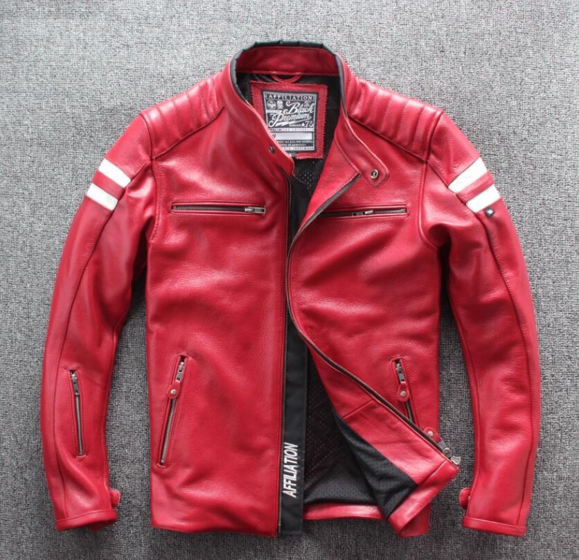 新入荷新品 本革 Lサイズ 牛革 シングルライダース レザージャケット/革ジャン ブルゴーニュレッド拍卖