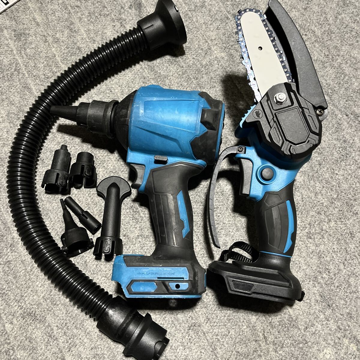 マキタmakita マキタバッテリー互換電動工具エアーダスターとノズル、チェーンソーの、2点セット拍卖