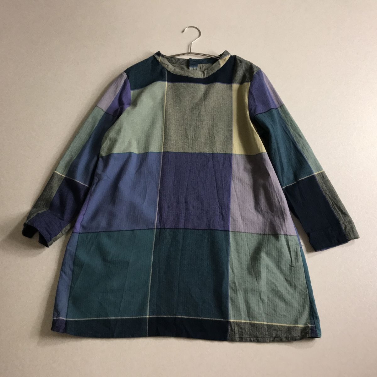 ☆ self service チェックデザイン チュニック 大きいサイズ XL拍卖