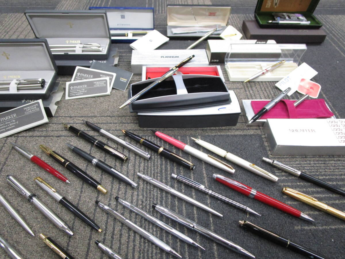 【必見】 万年筆 ボールペン シャープペン 筆記具 32点 大量 まとめ PARKER PILOT CROSS MONT BLANC 他拍卖