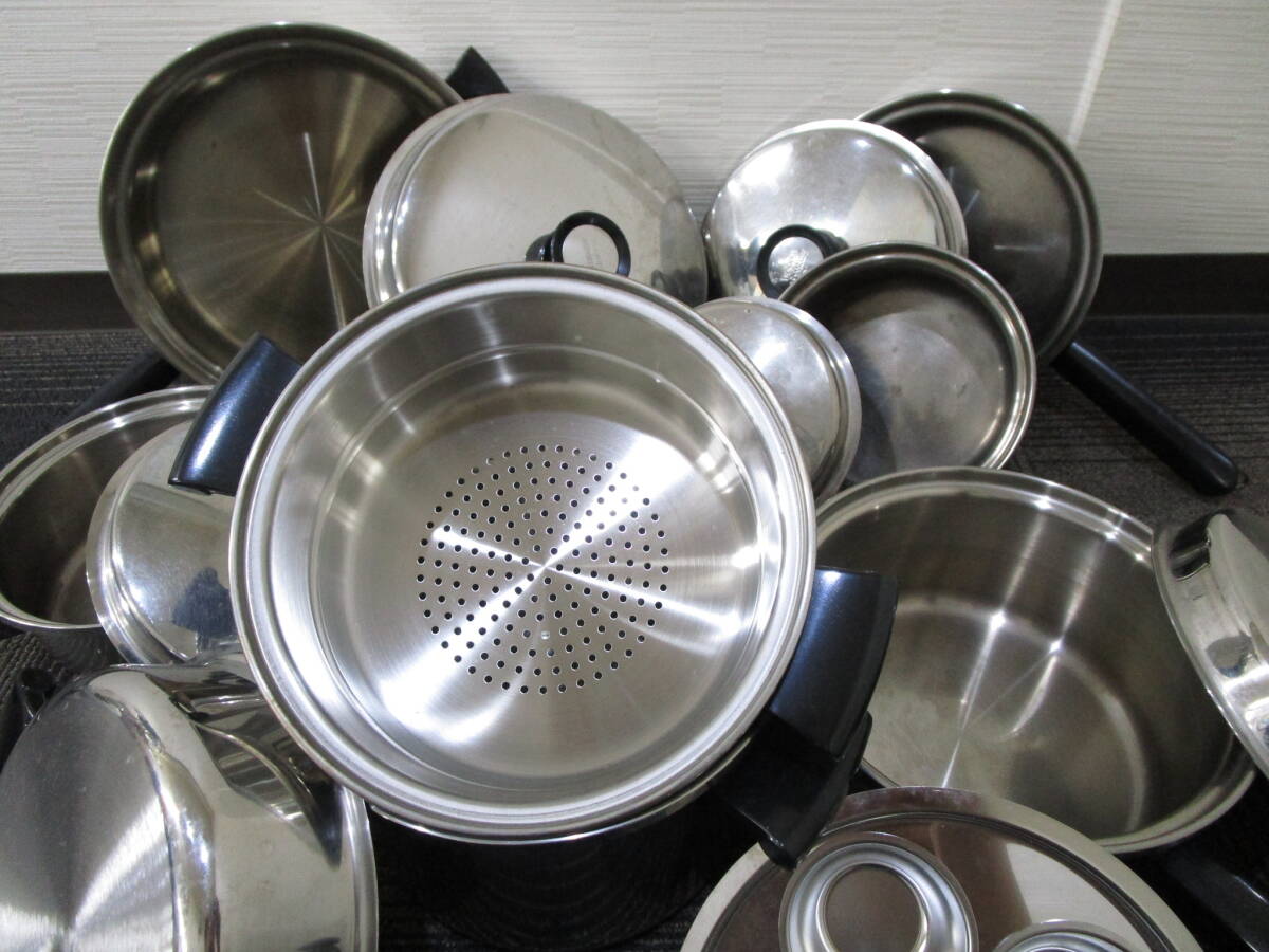 【必見】 Queen クイーン Amway アムウェイ 両手鍋 片手鍋 鍋 調理器具 蒸し器 大量 まとめ拍卖