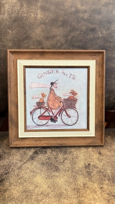 23.5x23.5cm●サムトフト アートフレーム「ジンジャーナッツ」●【 動物&癒しアート】<樹脂フレーム>拍卖