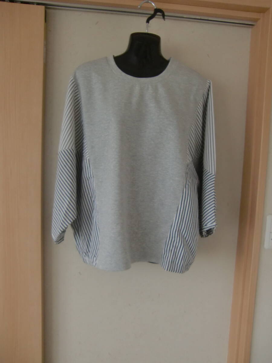 美品15~17号3L4L♪ドルマンスリーブ?トップス プルオーバー ALDILAの品 F3 グレー系拍卖