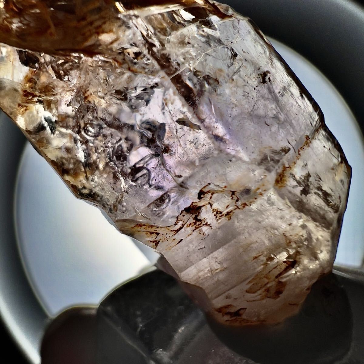 【気泡入り】水晶 ポイント パキスタン産 レインボー 虹 天然石 原石 鉱物 鉱物標本 標本 鉱石 石拍卖