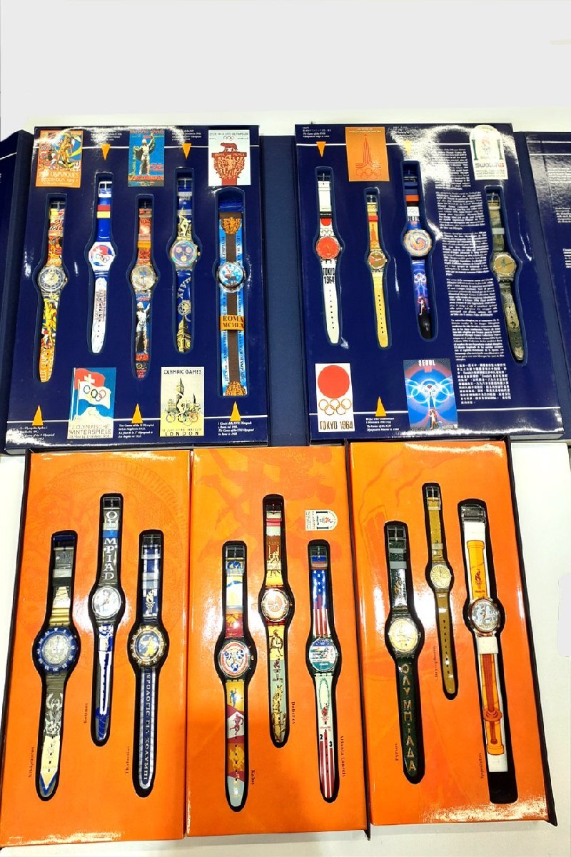 【b04】swatchスウォッチ HISTORICAL OLYMPIC GAMES COLLECTION オリンピック コレクション 時計 東京 ソウル五輪 ジャンク まとめて拍卖