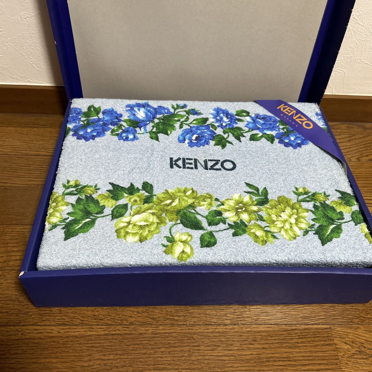 KENZO タオルケット 西川 新品  ブルー系拍卖