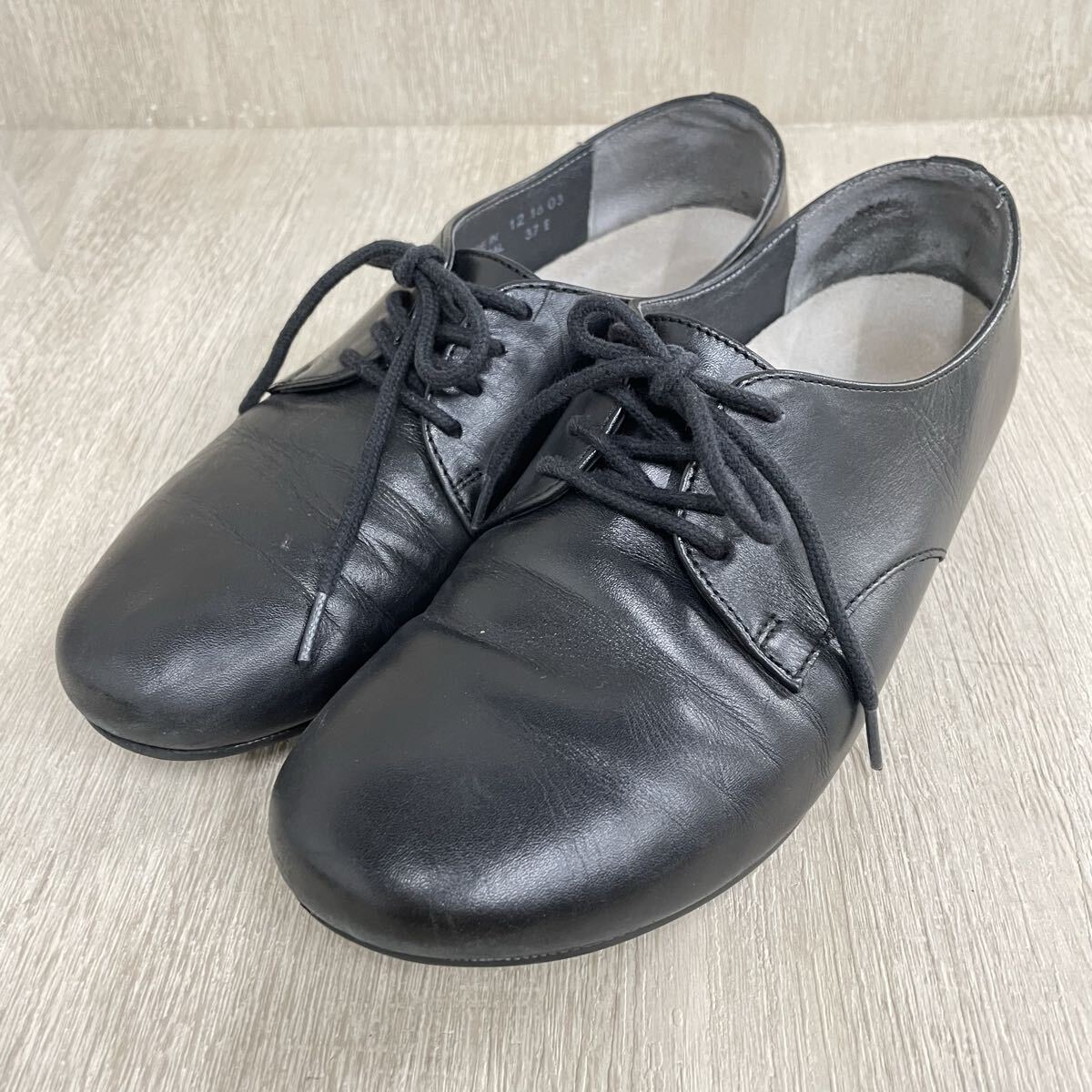 【BIRKENSTOCK】ビルケンシュトック★フラットシューズ Saunders ソーンダース レザー シューズ 靴 レディース 1006335 サイズ24cm 黒 10拍卖