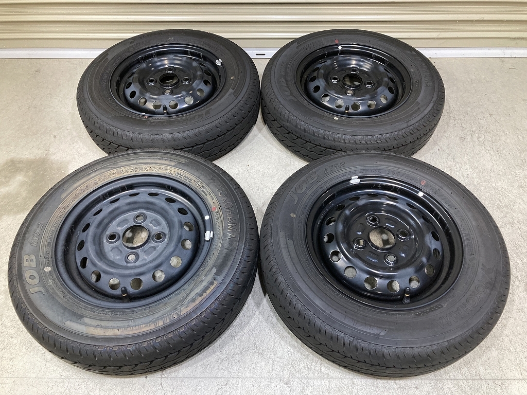 新車外し '24年製 アトレー ハイゼットカーゴ 純正 12インチ YOKOHAMA JOB RY52 145/80R12 80/78N LT 4本 145R12 6PR相当拍卖