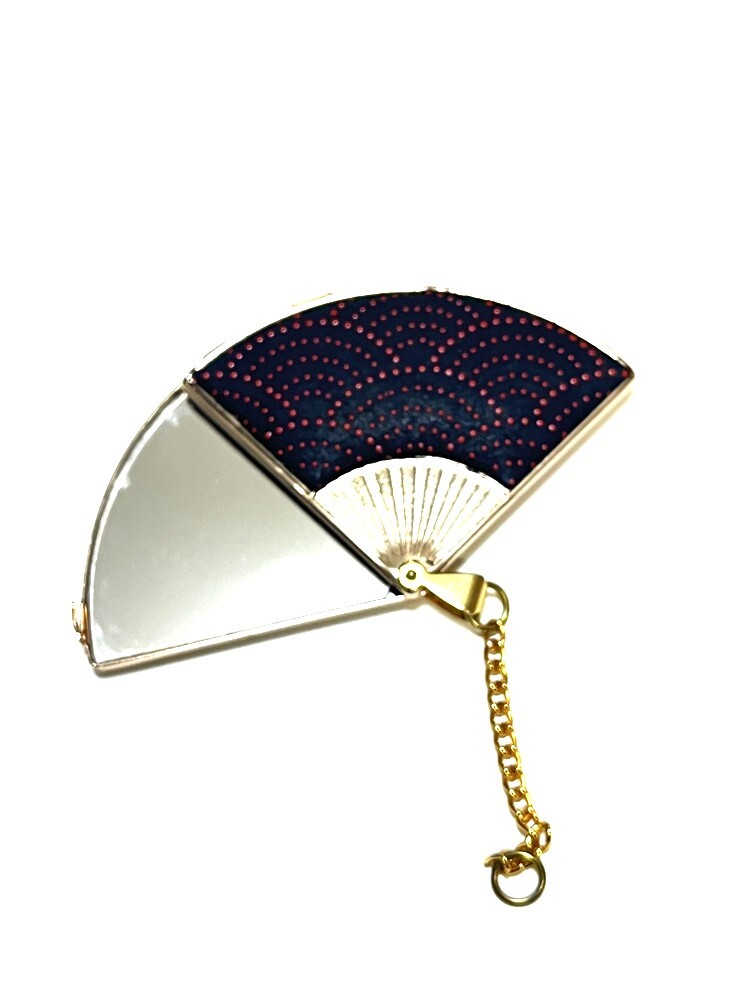 花とら●リサイクル和装小物 携帯鏡 扇子 印伝 250921拍卖