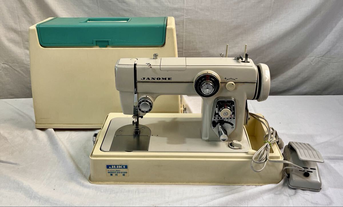 ③【現状品】JANOME ジャノメ MODEL 680 電動ミシン フットペダル付 昭和レトロ レトロ家電拍卖