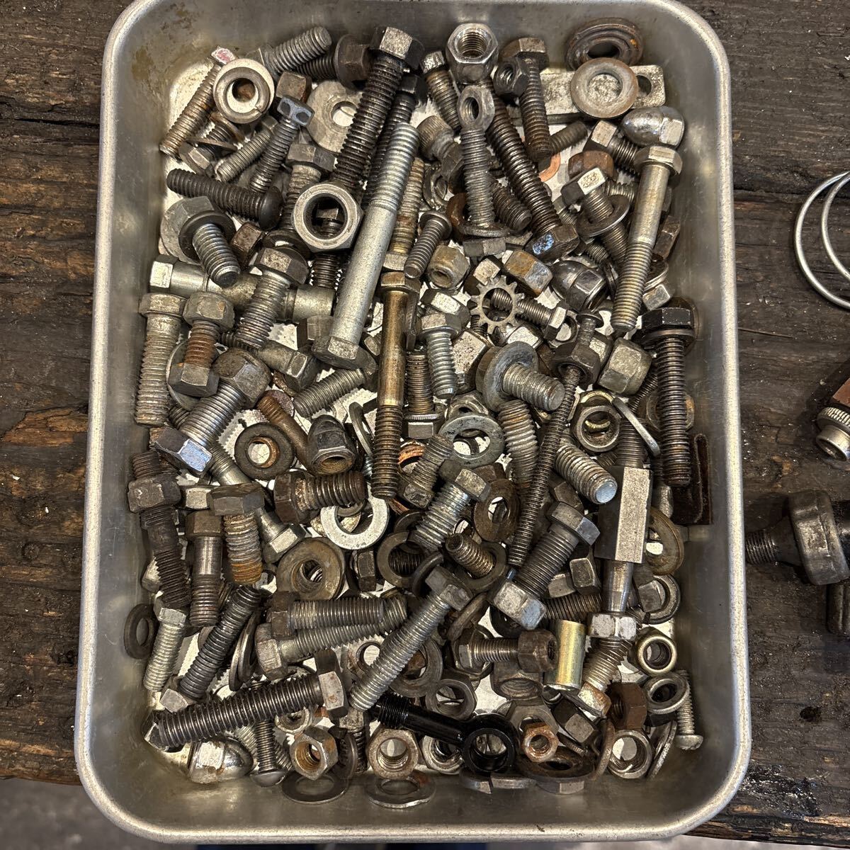 ボルト ナット ネジ インチボルト セット 画像5の端のものはおまけ ナックル パン サイドバルブ ショベル アイアン エボ拍卖