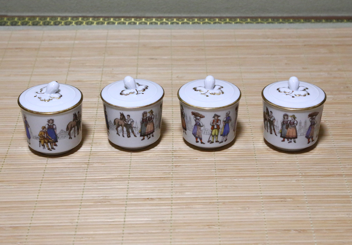 ☆Langenthal・スイス・ランゲンタール・蓋付・磁器・食器・4個セット・保管現状品☆拍卖