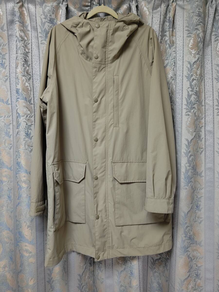 ユニクロ モッズコート フーデッドブルゾン ロング コート 着丈89 べージュ グレージュ 拍卖