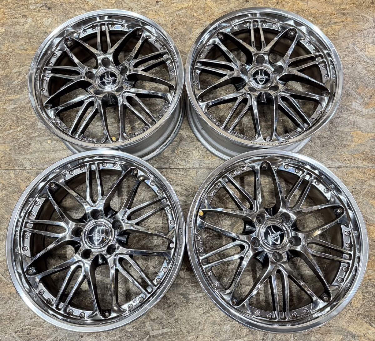【希少!】WEDS Kranze ブォルフェス 18インチ 8J+38 PCD114.3 5穴 5H 当時物 絶版 シルビア スカイライン ローレル JZX100 クラウン 拍卖
