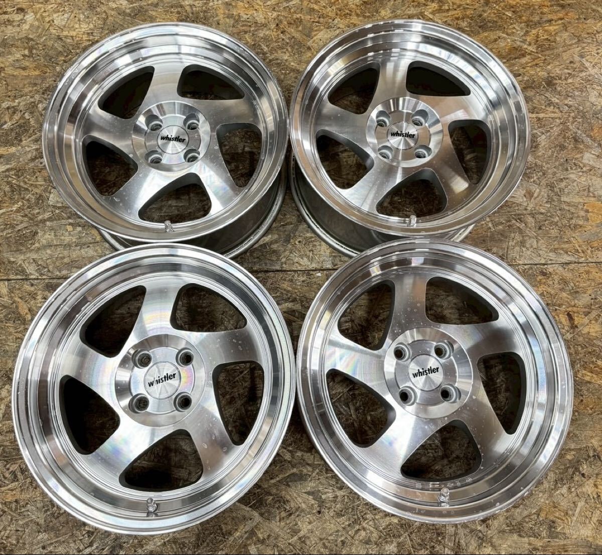 【希少!】Whistler KR1 16インチ 8J+20 PCD100 4穴 4H 深リム シビック フィット ヴィッツ アクア ロードスター MR-S キューブ bB拍卖