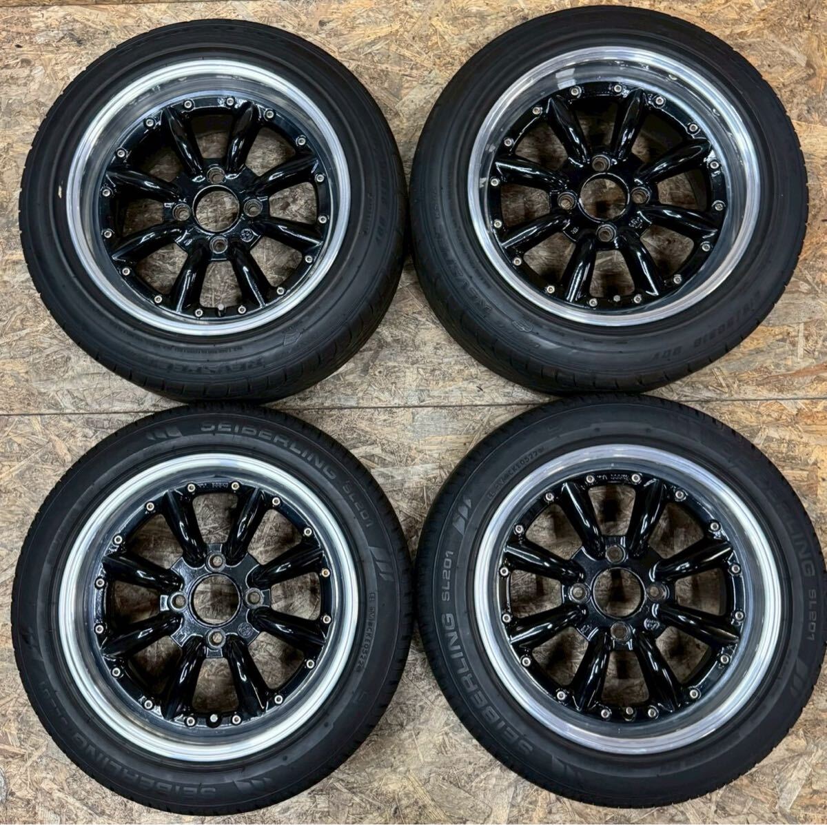 【希少!】watanabe ワタナベ RS-8 16インチ 7.5J+32 8.5J+32 PCD114.3 4穴 4H 当時物 シルビア スカイライン ローレル シビック AE86拍卖