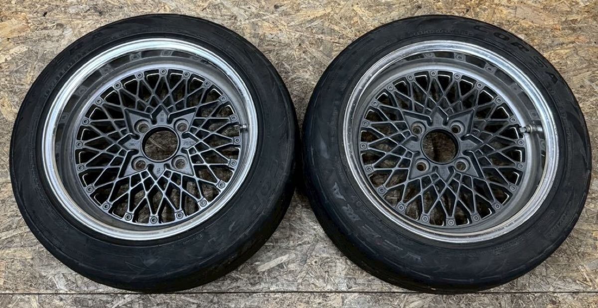 【希少!】SSR フォーミュラメッシュ 15インチ 8J+14 PCD114.3 4穴 4H 深リム 絶版 当時物 AE86 S30Z ハコスカ 拍卖