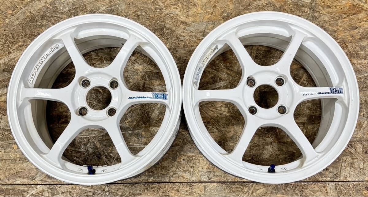 【希少!】ADVAN アドバン レーシング RG2 15インチ 6.5J+48 PCD100 4穴 4H 軽量 ロードスター フィット ヴィッツ ヤリス アクア MR-S bB拍卖