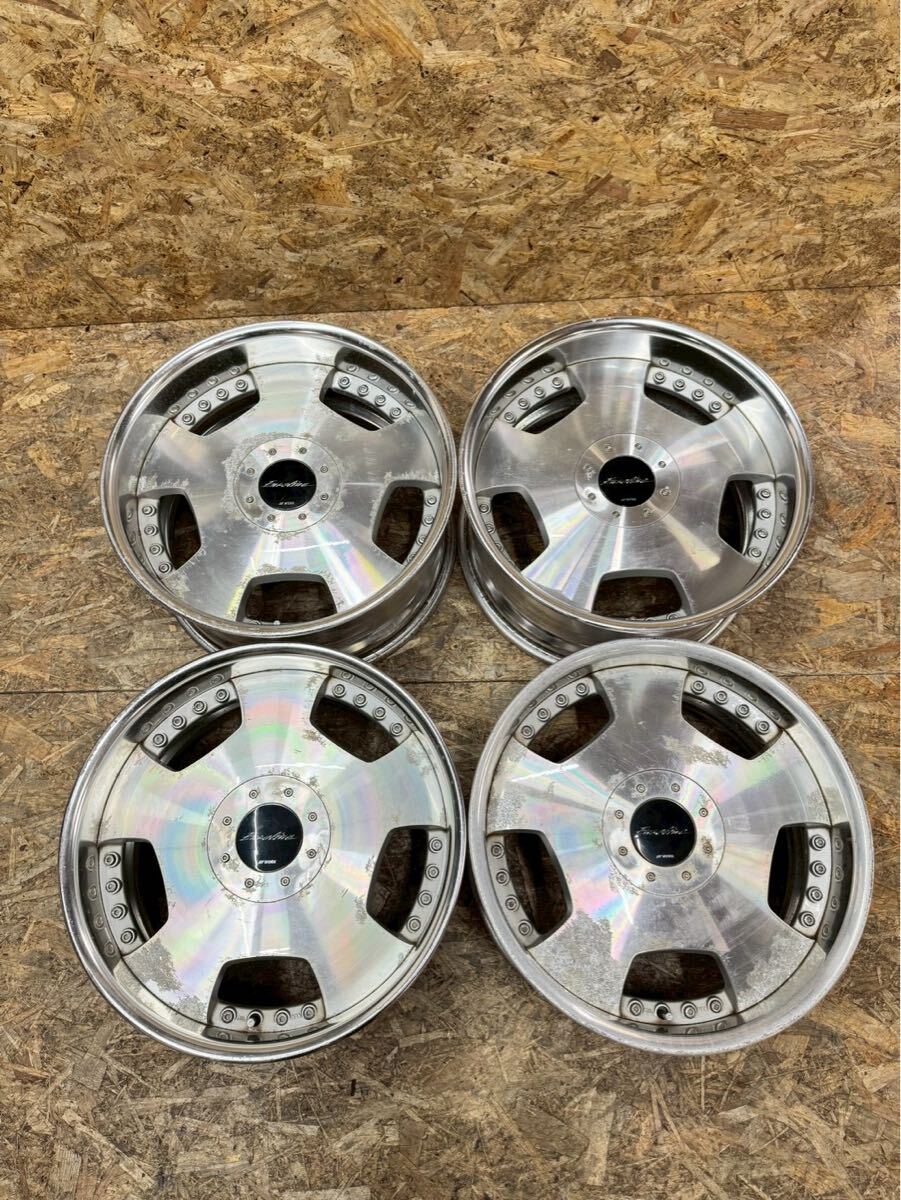 【希少!】WORK ユーロライン DH 19インチ 8.5J+35 9.5J+37 PCD114.3 5穴 5H 当時物 深リム ディッシュ アリスト セルシオ クラウン拍卖