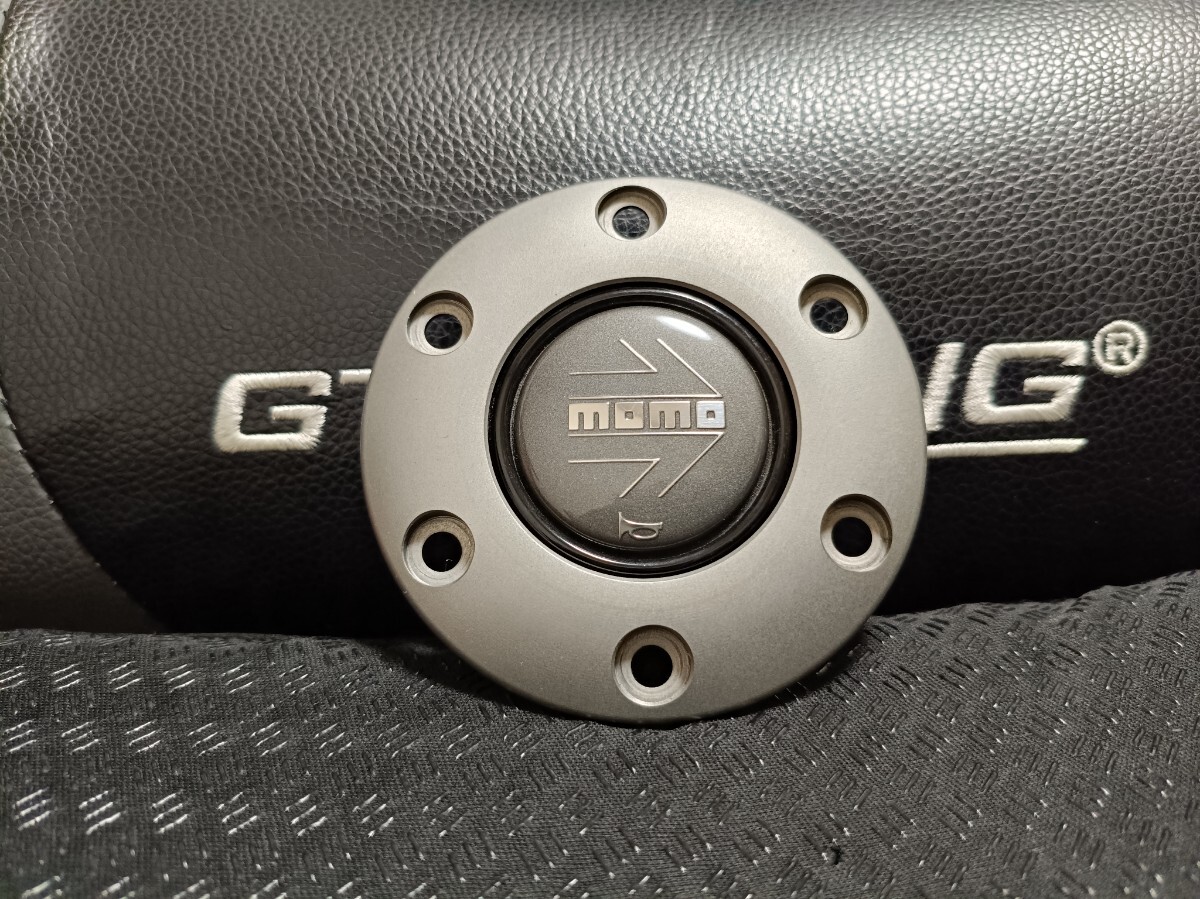 即決 正規品 MOMO モモ ホーンボタン(グレー) & ホーンリング(シルバー) 2点セット 送料無料拍卖