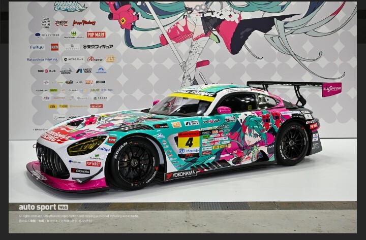 即決 ミニチュアデカール Mercedes メルセデス AMG GT3 EVO Team Good Smile Super GT 2025 初音ミク スーパーGT 送料無料拍卖