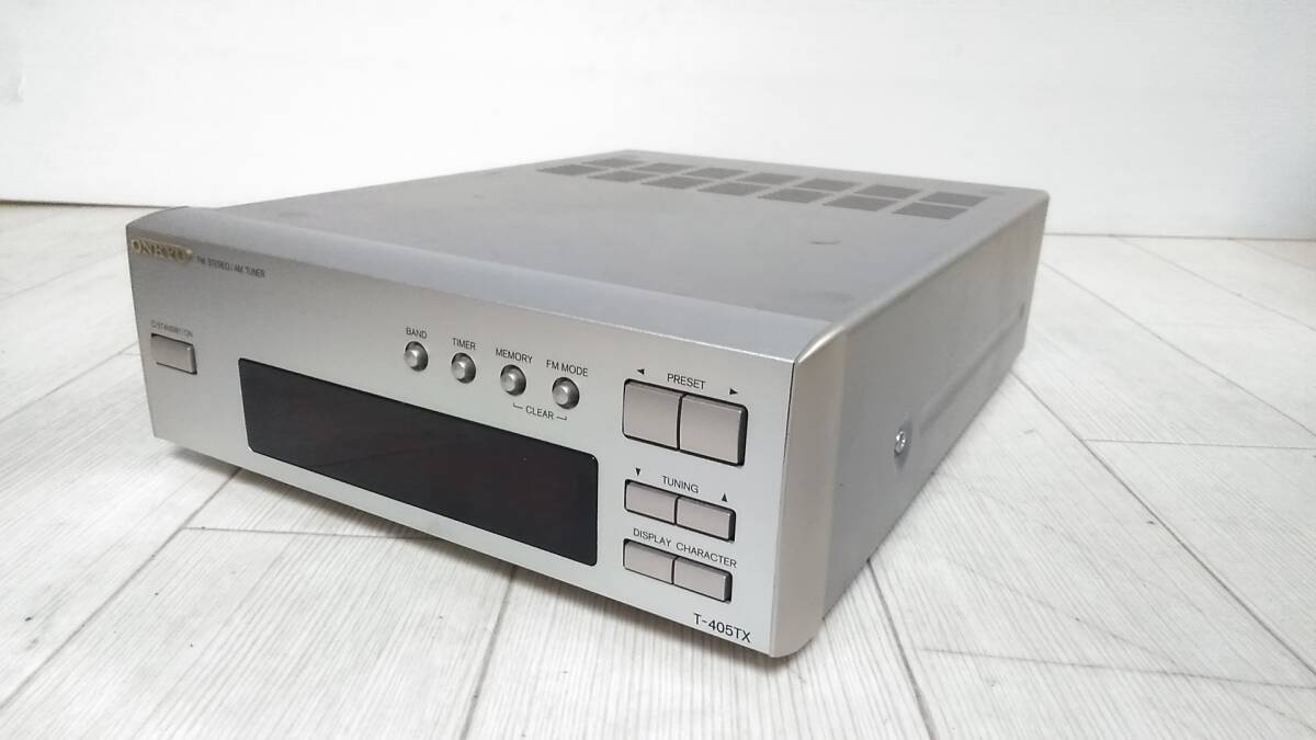ONKYO オンキョー AM/FMステレオチューナー T-405TX 音響機器 オーディオ JA10拍卖