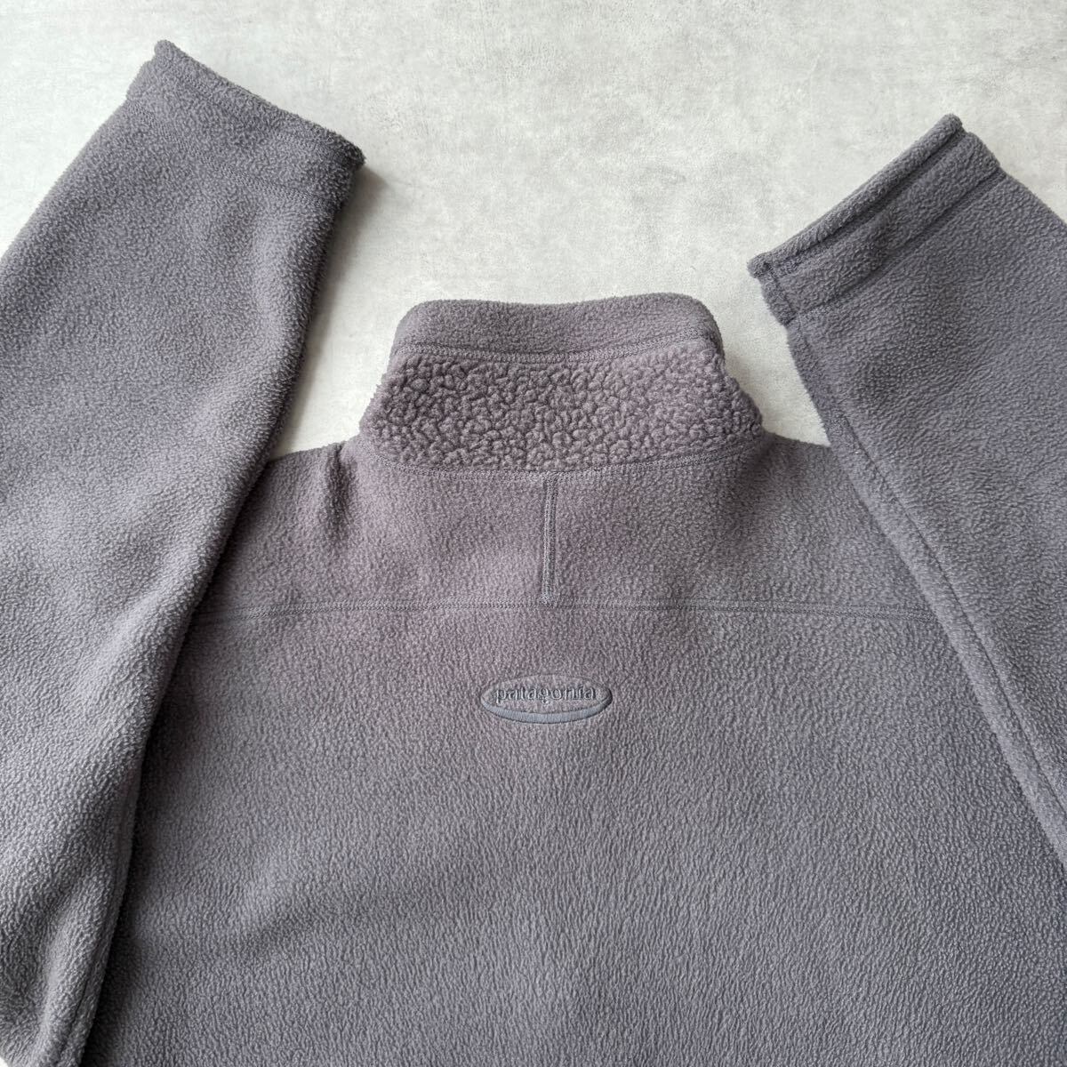 90s Patagonia パタゴニア ライトウェイト シンチラシャーリング Lサイズ ジャケット コート オーバルロゴ フルジップ フリース スナップT拍卖