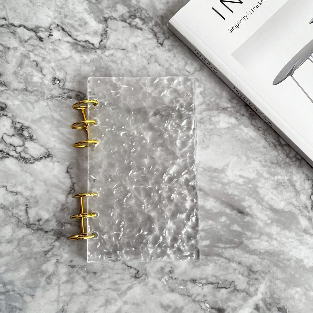 韓国 アクリルバインダー貯金 A6 水流 推し活 家計管理 貯金拍卖