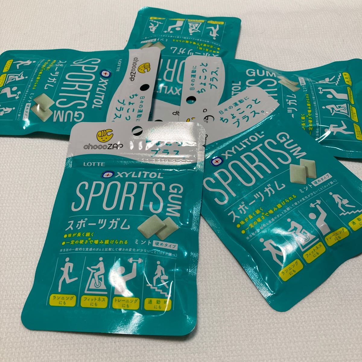 ロッテ キシリトール スポーツガム ミント 21g5個拍卖