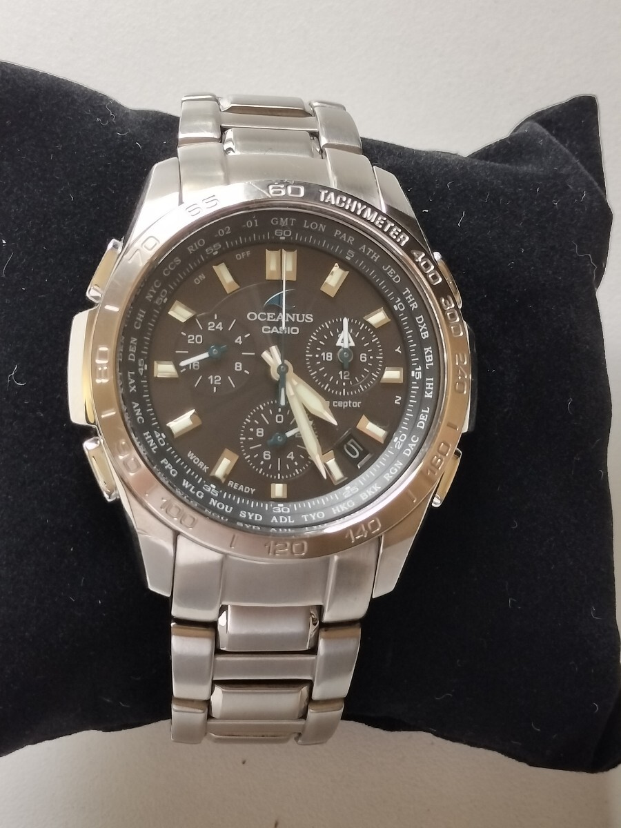 CASIO OCEANUS OCW-600TDJ 腕時計クロノグラフ カシオ オシアナス 電波ソーラー チタン拍卖