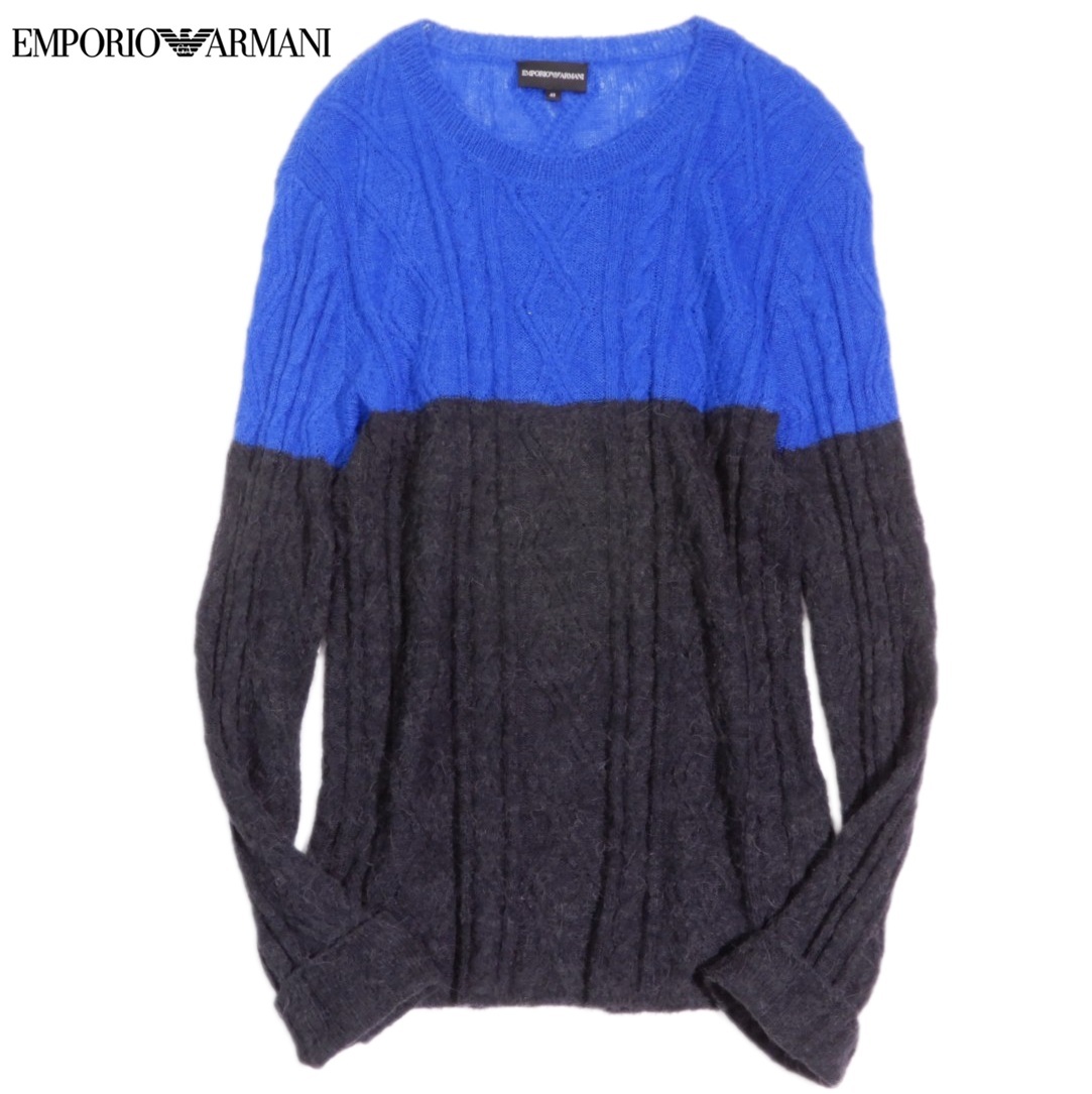 エンポリオアルマーニ EMPORIO ARMANI アルパカ混 バイカラー ニット セーター 48 L 拍卖