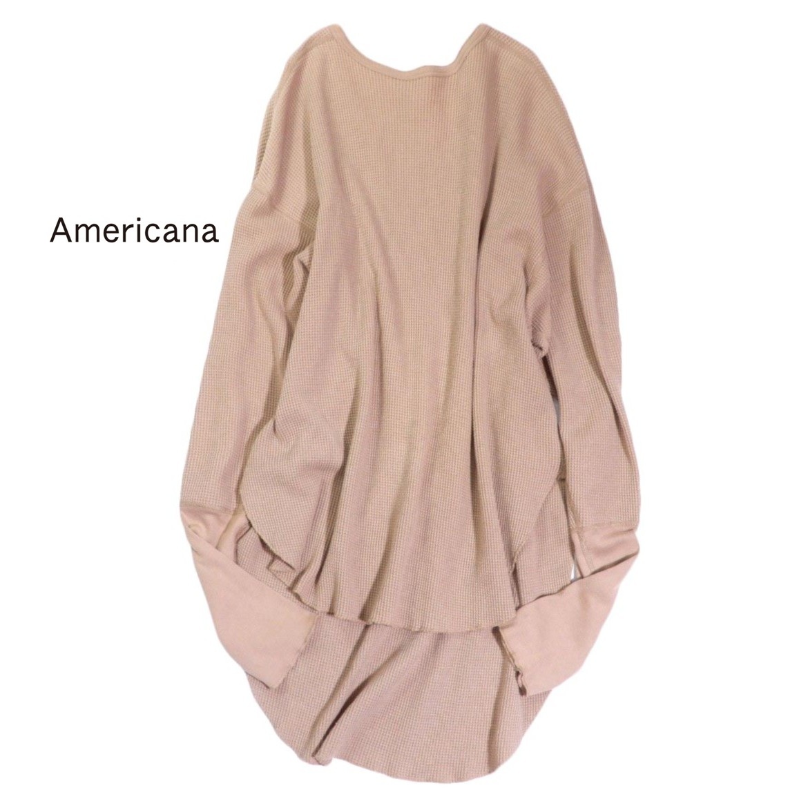 ドゥーズィエムクラス取り扱い アメリカーナ AMERICANA バックヘンリー サーマル プルオーバー カットソー拍卖