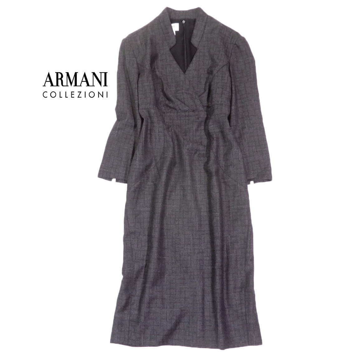 アルマーニコレッツォーニ ARMANI COLLEZIONI エレガント デザイン ワンピース 38拍卖