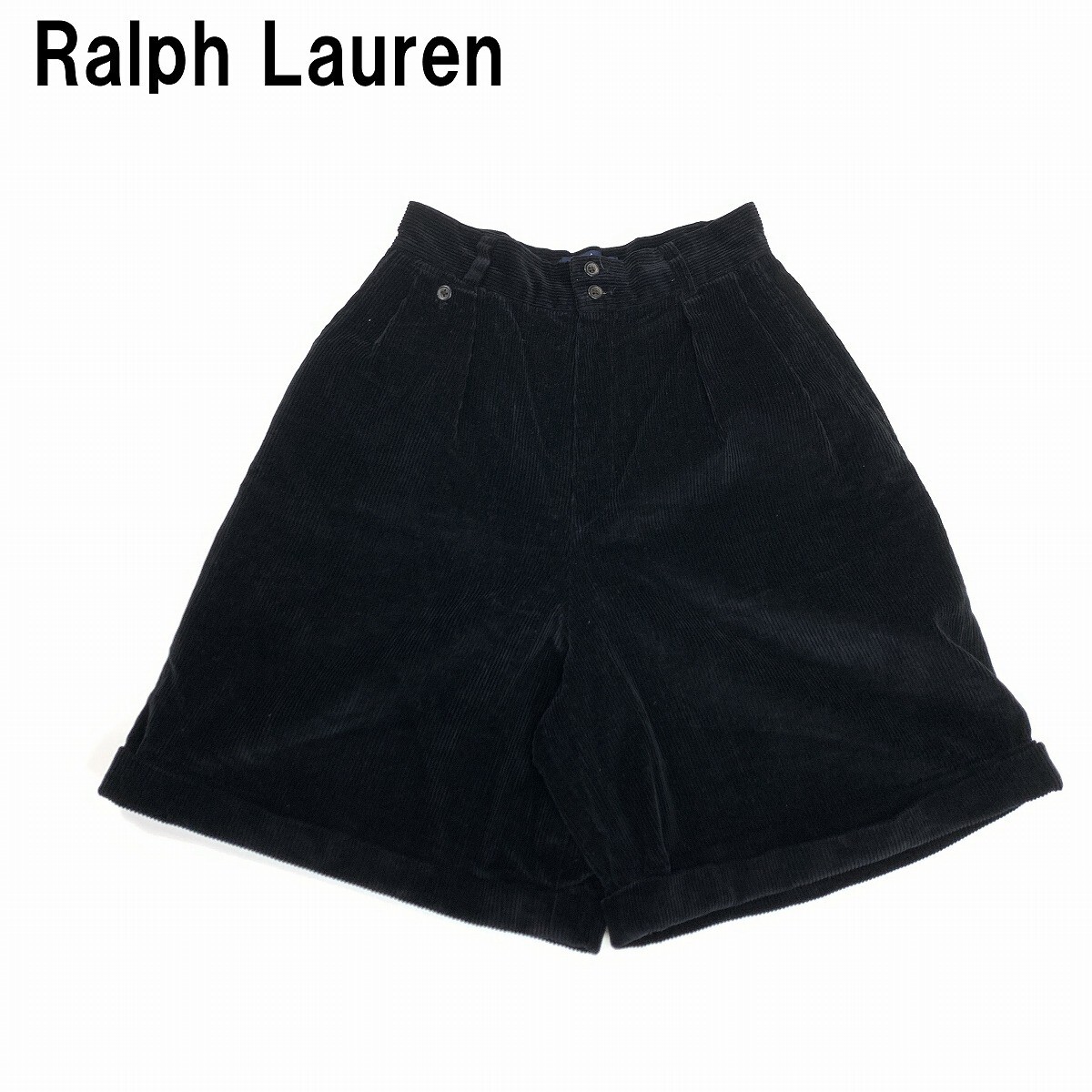 Ralph Lauren ラルフローレン キュロット ハーフパンツ 半ズボン コーデュロイ 綿 コットン 紺 ネイビー 9 YC1146拍卖