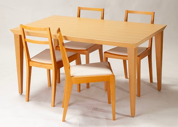 FIOTTO(フィオット)中村工芸 白木ダイニングテーブル&チェア5点セット 日本 1-0494拍卖